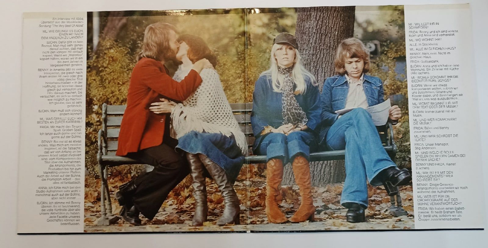 Винтажная виниловая пластинка ABBA The Very Best Of ABBA (ABBAs Greatest Hits) (Germany 1976) 2LP