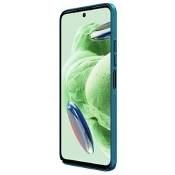 Тонкий чехол синего цвета (Peacock Blue) от Nillkin для Xiaomi Redmi 12 4G и Note 12R 5G, серия Super Frosted Shield