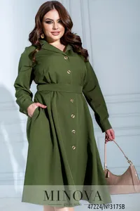 Платье 3175B-Хаки Minova