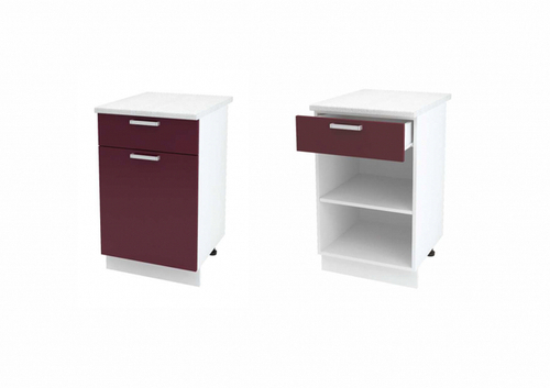 Дина ШН1Я 800-М без столешницы фасад шимо светный/копус белый Стендмебель