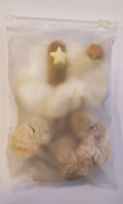 Набор пушистых аксессуаров для волос, детский (2 резинки+ 2 заколки)