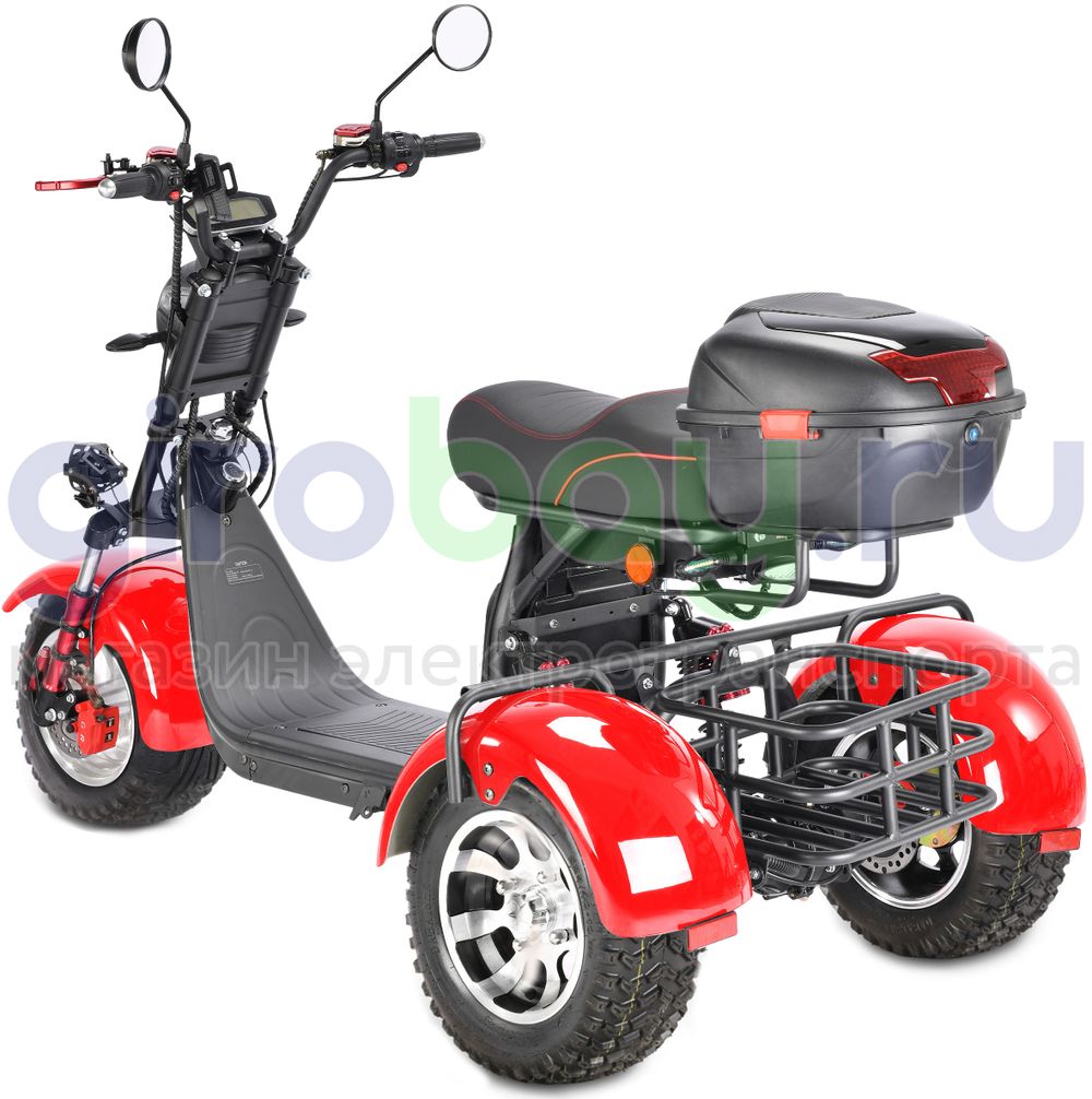 Электроскутер WHITE SIBERIA PRO TRIKE 3000W OFF-ROAD (Красный) фото №3
