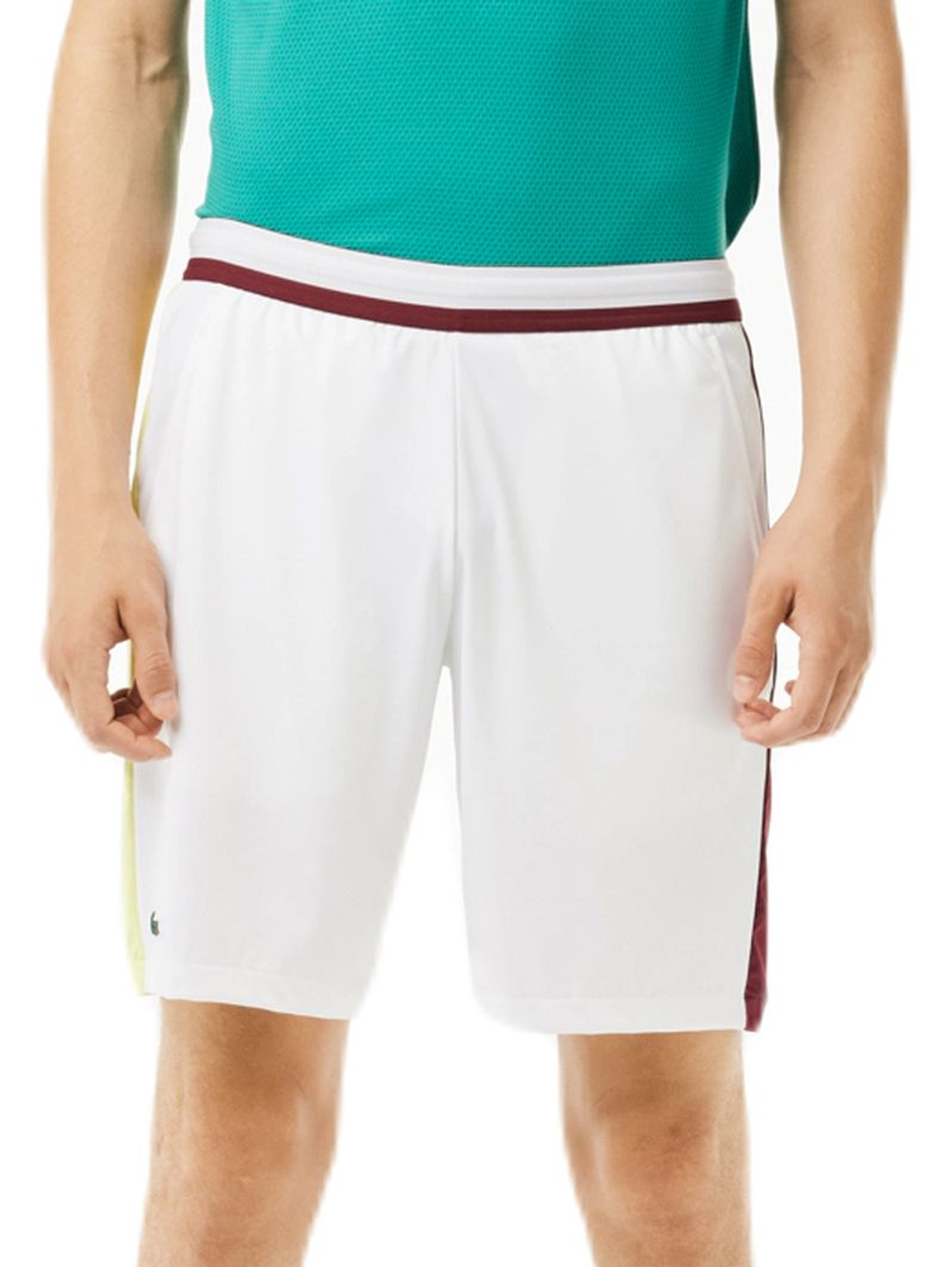 Теннисные шорты Lacoste Tennis x Daniil Medvedev Regular Fit - white/flashy yellow/bordeaux