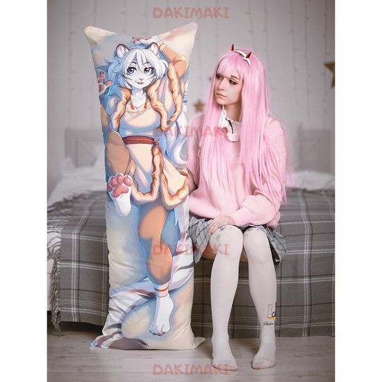 Дакимакура фурри Белый Тигр арт. 1188