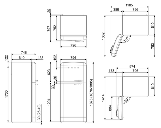 Холодильник Smeg FAB50LSV