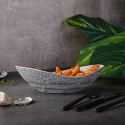 Салатник 410 мл 22,7*14,5 см h6,8 см Side Up Stone Untouched Taiga P.L. [1]