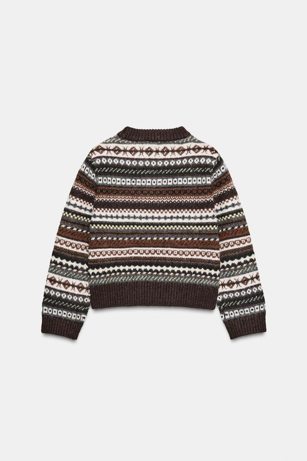 ZARA ЖАККАРДОВЫЙ СВИТЕР, РАЗНОЦВЕТНЫЙ