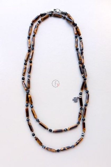 бусы из тигрового глаза (н-1132)