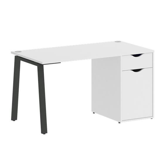 Home Office Стол письменный VR.SP-3-138.1.A Белый Бриллиант/Металл Антрацит 1380*720*750