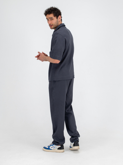 Костюм льняной с брюками. Графит