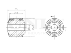 Сайлентблок задней поперечной тяги UNIO RMP-20466