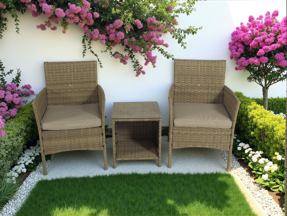 Комплект мебели из ротанга «VIRGINIYA BALCONY SET» Greige