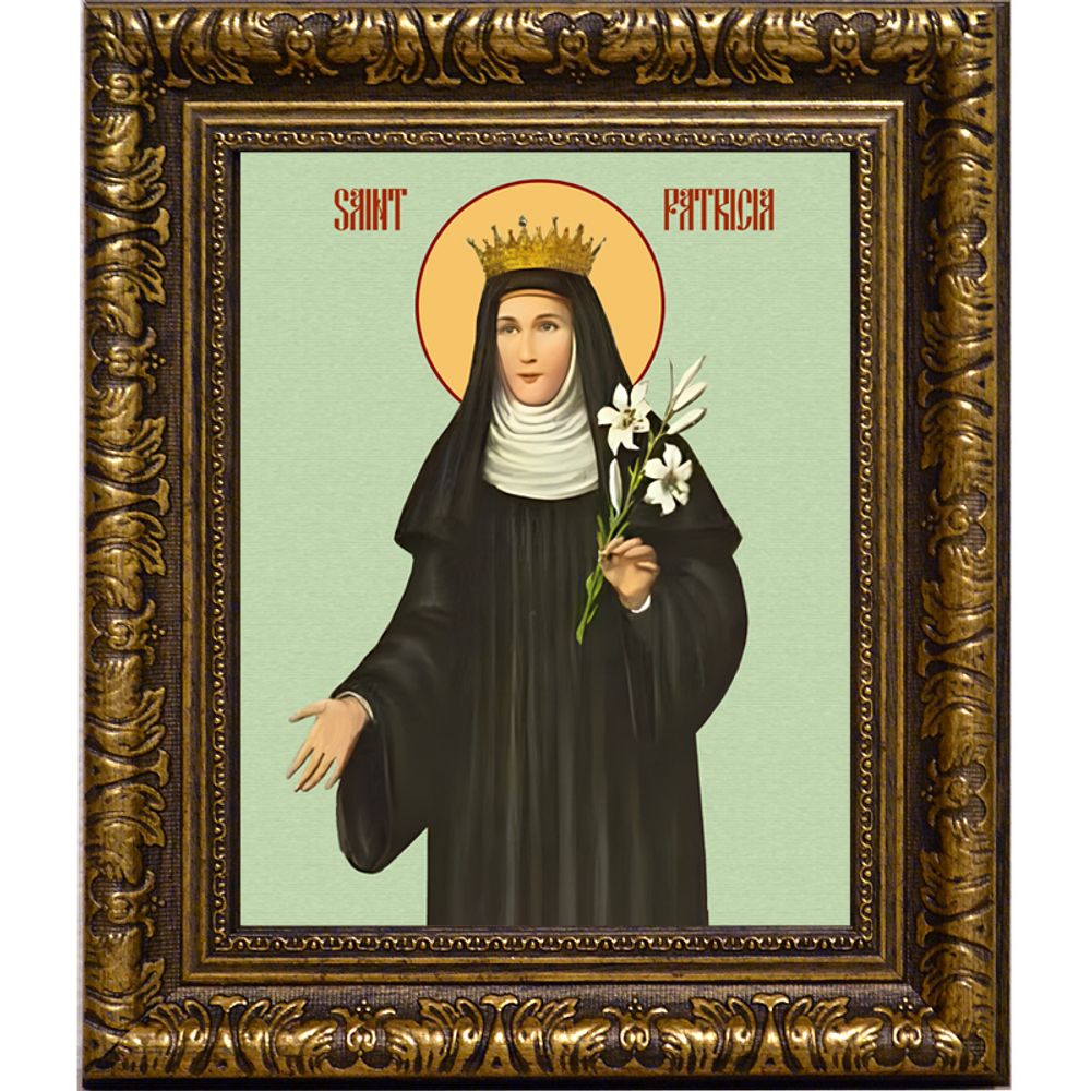 Патриция Неаполитанская (Патрикия Константинопольская) святая праведная дева. Икона на холсте.