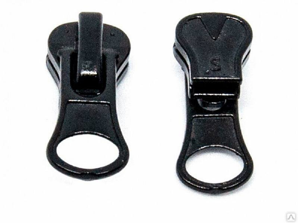 Бегунок (собачка) на тракторную молнию №5 черная