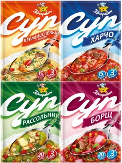 Супы быстрого приготовления ассорти 4 шт