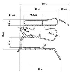 Уплотнитель для холодильника Supra No Frost SRF-1200 NF х.к. 1020*585 мм(015/022)