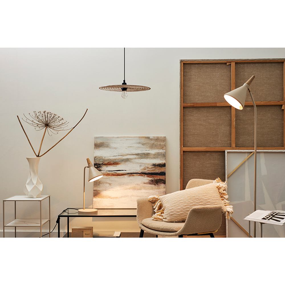 Лампа настольная thor, D21х58 см, бежевая