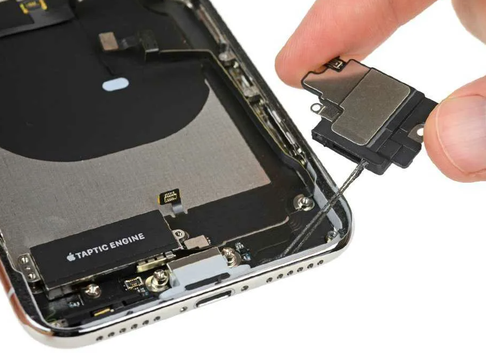 Замена сетки нижнего динамика на iPhone X