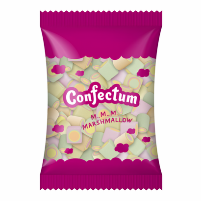 Маршмеллоу кислый «Confectum Sour Cuberoll» со вкусом лайма, маракуйи, лимона, 600 гр х 2 шт