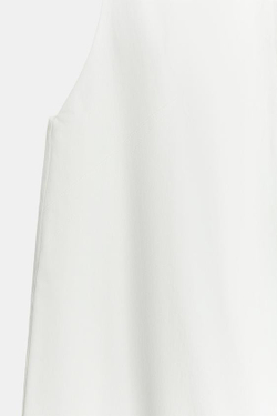 ZARA ПЛАТЬЕ СО СКЛАДКАМИ — ZW COLLECTION, БЕЛЫЙ