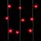 Светодиодный занавес 2*2 м., 400 красных LED ламп, черный провод ПВХ, LTC (PCL402-11-2R)