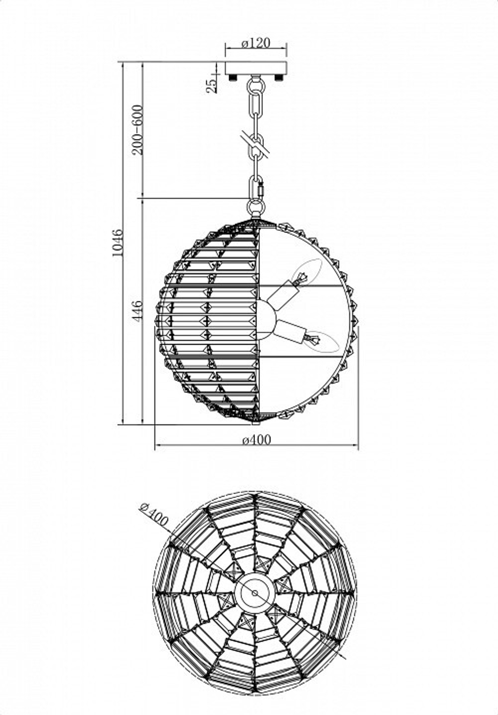 Люстра подвесная Maytoni Palla MOD092PL-06CH