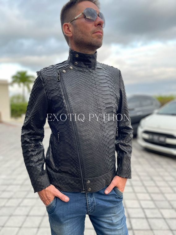 Мужская куртка из кожи питона JT-118