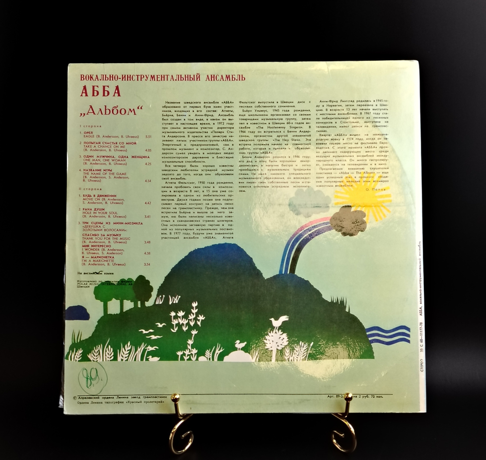 LP АББА - Альбом / ABBA - The Album. Виниловая пластинка 12 дюймов. Мелодия СССР 1978 год.