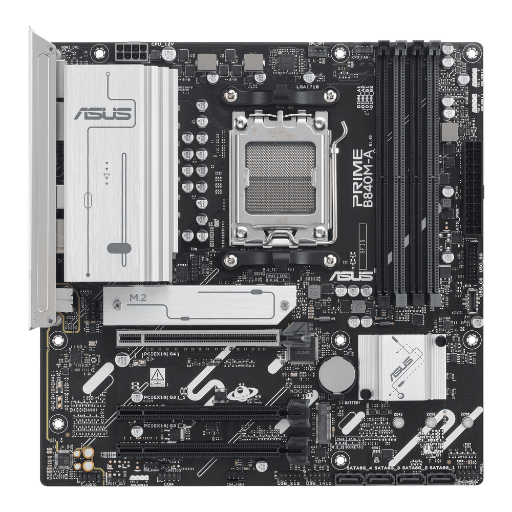 Материнская плата ASUS PRIME B840M-A-CSM AM5 4xDDR5 4xSATA 3xM.2 HDMI 2xDP mATX