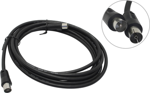 Кабель антенный Telecom <TTV9501-3м> ТВ 9.5 (M-F), 3м
