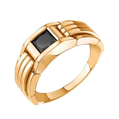 Печатка из золота 585 пробы с Фианит