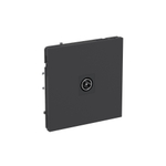 Розетка TV одиночная, KANT, черный уголь