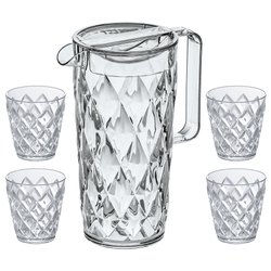 Набор кувшин и стаканы crystal, 1,6 л, 4 шт.