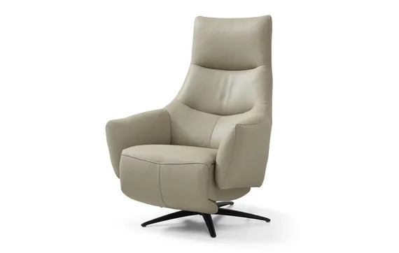 Кресло с электро-реклайнером Everse, бежевая кожа