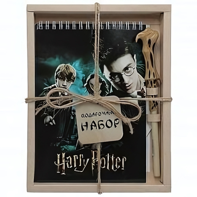 Набор Блокнот Гарри Поттер А5 60 листов + Ручка шариковая Волшебная палочка (вид 3) (Центрум)