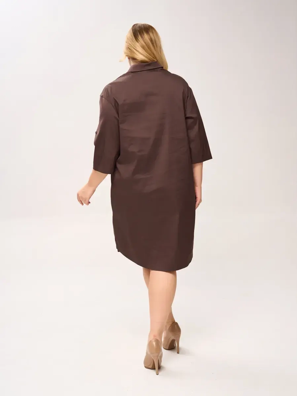 Платье-рубашка с карманами