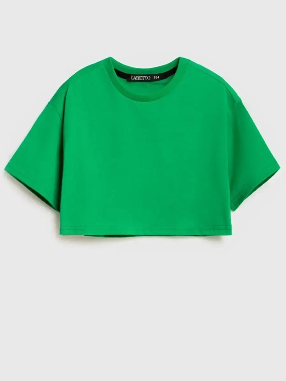 Футболка детская оверсайз укороченная базовая