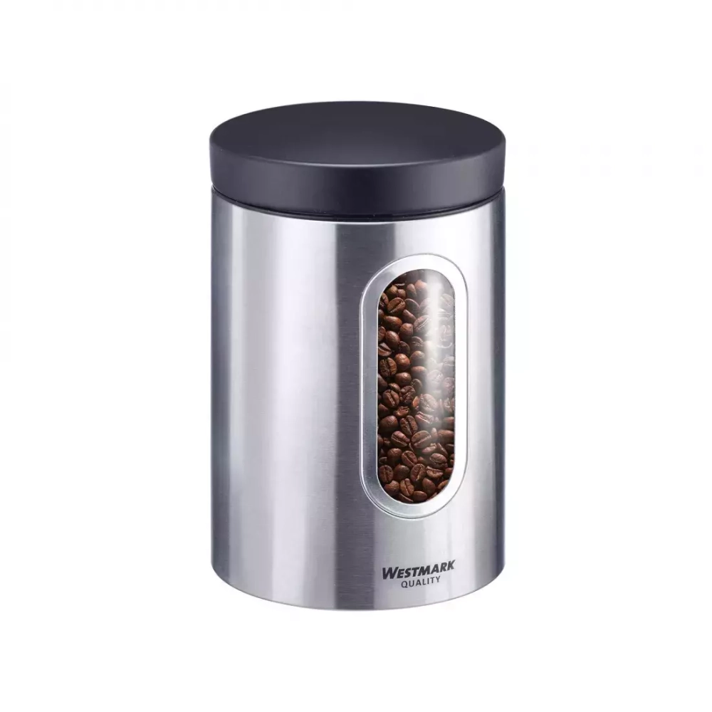 Банка для сыпучих продуктов с окошком 1.8л Westmark Steel