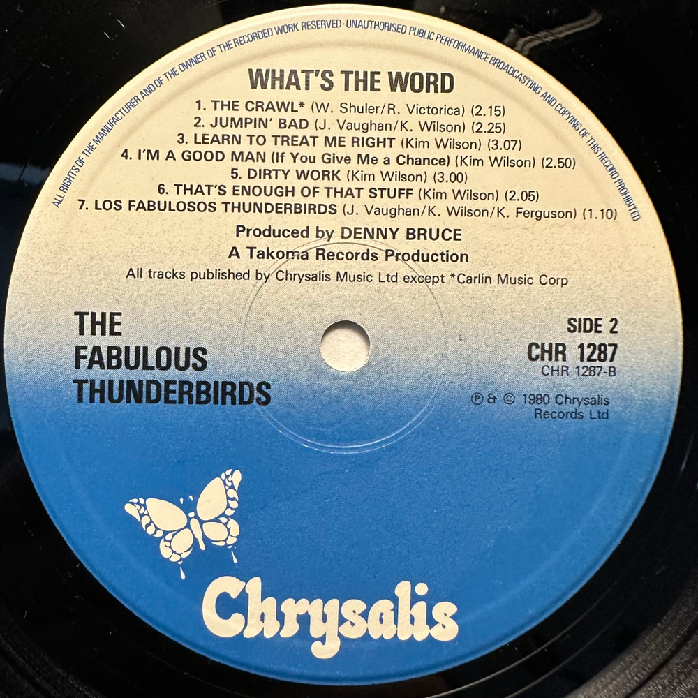 The Fabulous Thunderbirds - What's The Word (Англия 1980г.)
