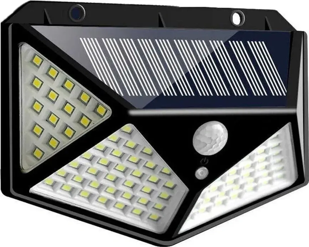 Беспроводной светодиодный светильник / прожектор с 100 LED лампами на солнечной батарее и датчиком движения