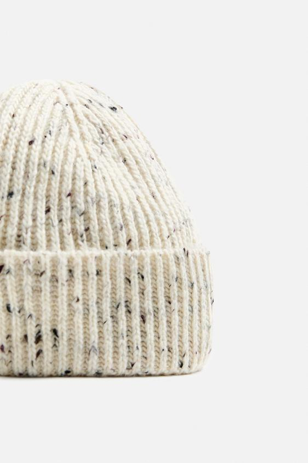 ZARA ШАПКА ИЗ РЕЛЬЕФНОЙ ПРЯЖИ, ЭКРЮ