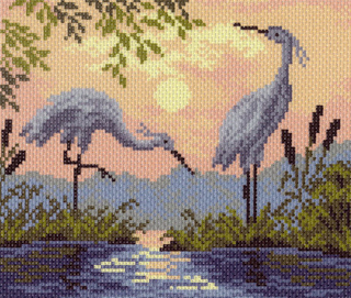 "На закате"-1016 канва с рисунком