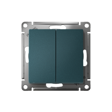 Переключатель перекрестный 2-кл. AtlasDesign 2хсх.7 10АХ механизм изумруд. SE ATN000873