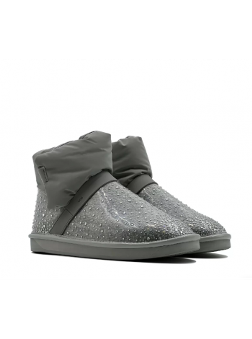 Угги Ugg Clear Quilty Boot Bling Grey