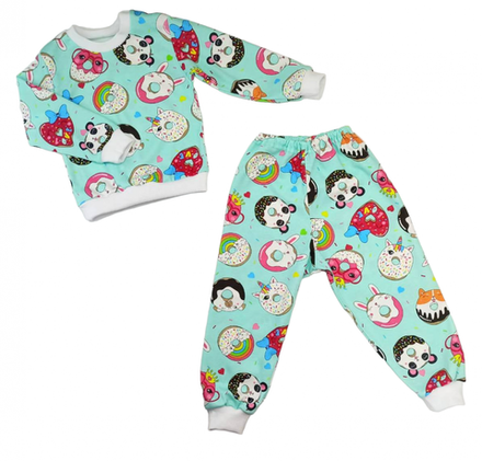 Костюм ясельный 0227/10 пончики, короны, бантики, инт.