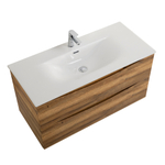 Тумба с раковиной подвесная BelBagno MARINO-CER-N-1000-2C-SO-RR-P Rovere Rustico, раковина белая BB-8099-100