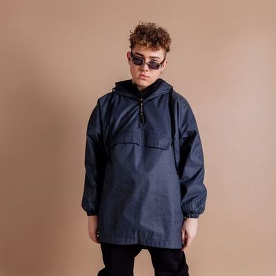 Demi-season membrane anorak for teens - GEOMETRIC