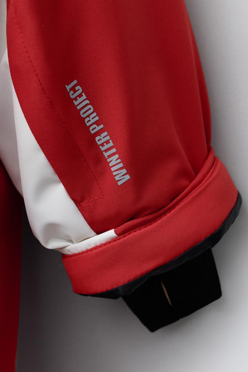 ZARA ДЛИННЫЙ КОМБИНЕЗОН COLOR BLOCK WATER RESISTANT И WINDPROOF, КРАСНЫЙ