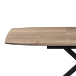 Стол деревянный Woodville Тамаса 120(150)х70х76 дуб галифакс табак, черный