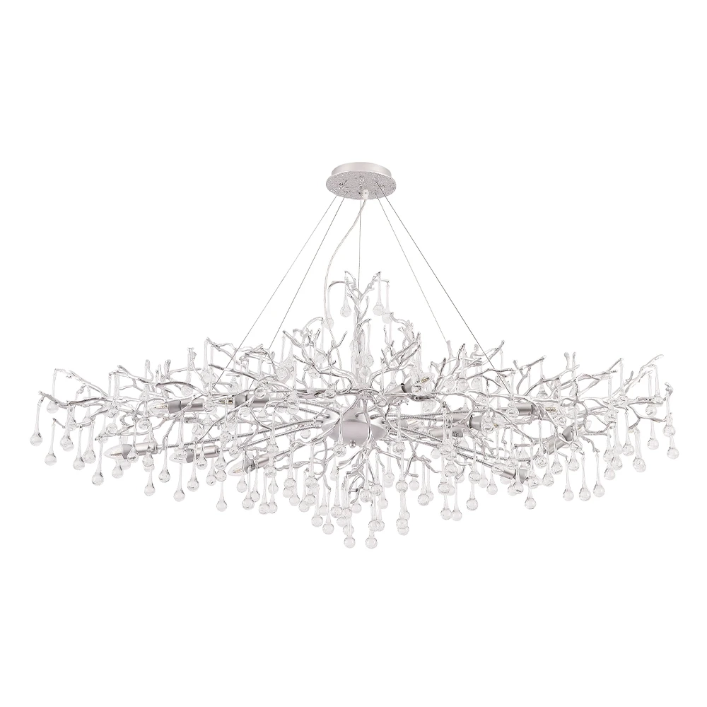 Подвесная люстра Crystal Lux REINA V2 SP12 L1500 SILVER PATINA